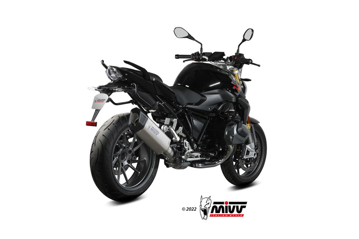 MIVV SR1 Titanium Carbon Tip Slip-On Exhaust (B.040.LR1T) for 2021-2023 BMW R1250 R/RS