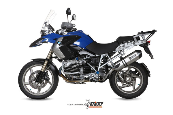 MIVV Speed Edge Stainless Slip-On Exhaust (B.002.LRX) for 2004-2007 BMW R 1200 GS/Adventure