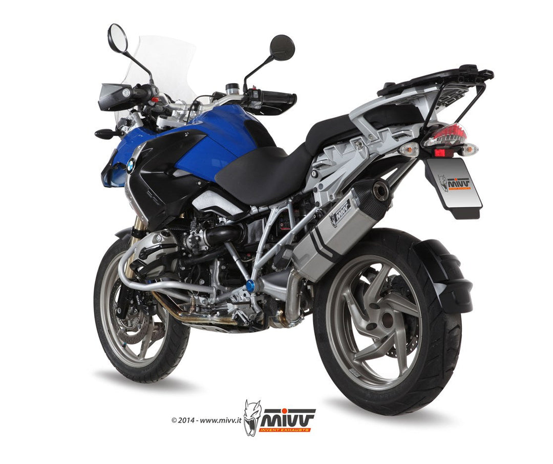 MIVV Speed Edge Stainless Slip-On Exhaust (B.002.LRX) for 2004-2007 BMW R 1200 GS/Adventure