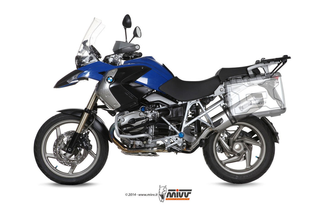 MIVV Speed Edge Stainless Slip-On Exhaust (B.002.LRX) for 2004-2007 BMW R 1200 GS/Adventure