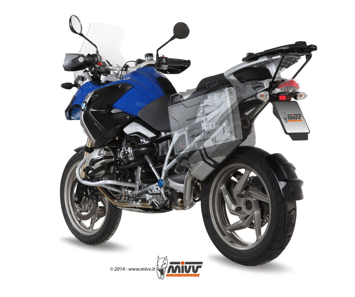 MIVV Speed Edge Stainless Slip-On Exhaust (B.002.LRX) for 2004-2007 BMW R 1200 GS/Adventure