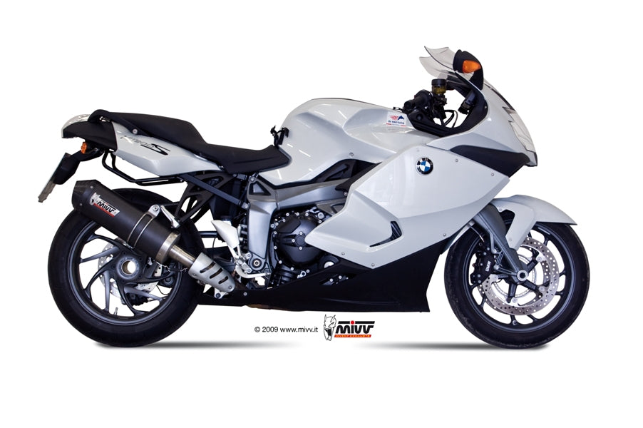 MIVV Oval Carbon Slip-On Exhaust (B.010.LEC) for 2009-2016 BMW K 1300 R/S