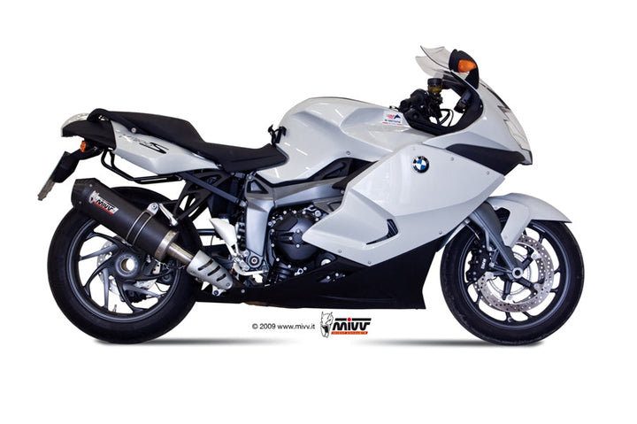 MIVV Oval Carbon Slip-On Exhaust (B.010.LEC) for 2009-2016 BMW K 1300 R/S