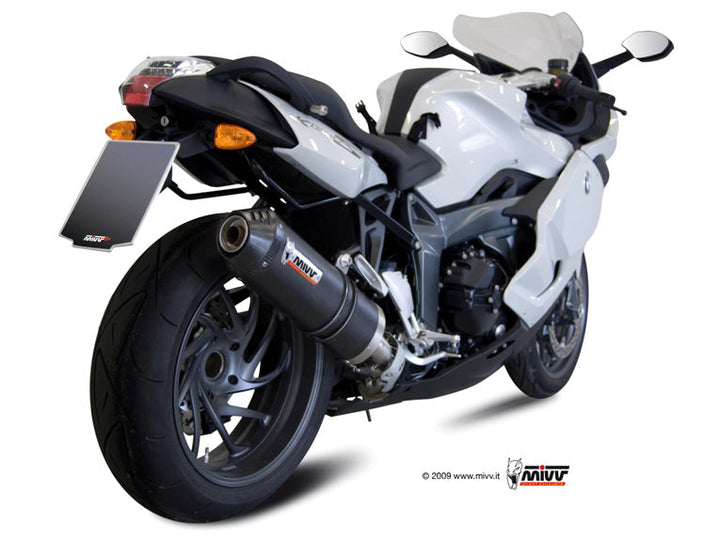 MIVV Oval Carbon Slip-On Exhaust (B.010.LEC) for 2009-2016 BMW K 1300 R/S