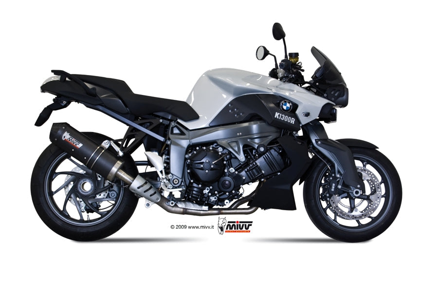 MIVV Oval Carbon Slip-On Exhaust (B.010.LEC) for 2009-2016 BMW K 1300 R/S