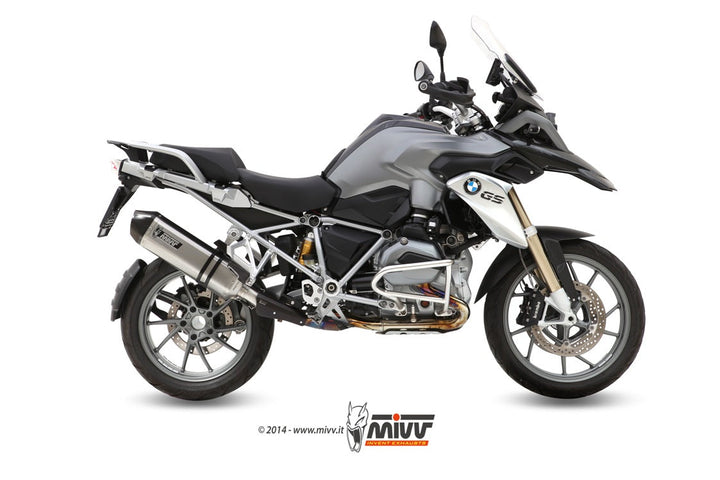 MIVV Speed Edge Stainless Slip-On Exhaust (B.016.LRX) for 2013-2018 BMW R 1200 GS/Adventure