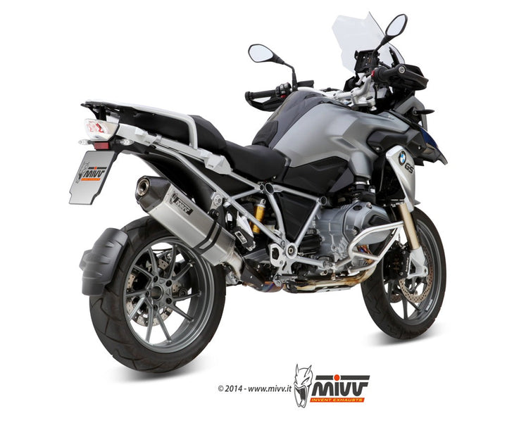 MIVV Speed Edge Stainless Slip-On Exhaust (B.016.LRX) for 2013-2018 BMW R 1200 GS/Adventure