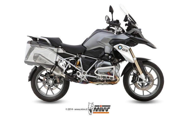 MIVV Speed Edge Stainless Slip-On Exhaust (B.016.LRX) for 2013-2018 BMW R 1200 GS/Adventure