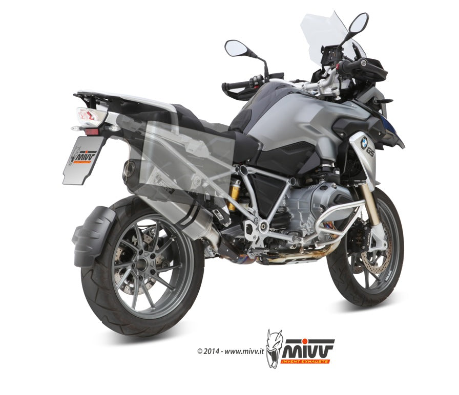 MIVV Speed Edge Stainless Slip-On Exhaust (B.016.LRX) for 2013-2018 BMW R 1200 GS/Adventure