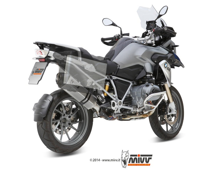 MIVV Speed Edge Stainless Slip-On Exhaust (B.016.LRX) for 2013-2018 BMW R 1200 GS/Adventure
