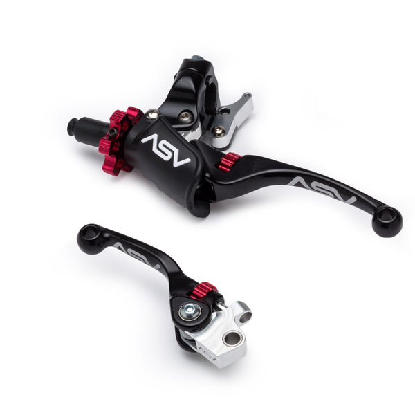 F4 PRO Clutch and Brake Lever Pair Pack w/ Hot Start Perch (For Yamaha) # BCF41306YPH