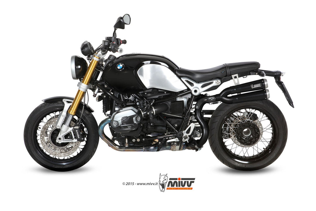 MIVV X-Cone Plus Black Slip-On Exhaust (B.024.LP1) for 2014-2020 BMW R nineT