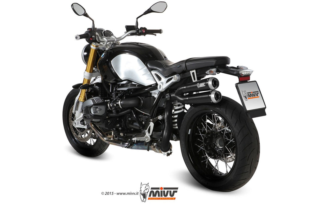 MIVV X-Cone Plus Black Slip-On Exhaust (B.024.LP1) for 2014-2020 BMW R nineT