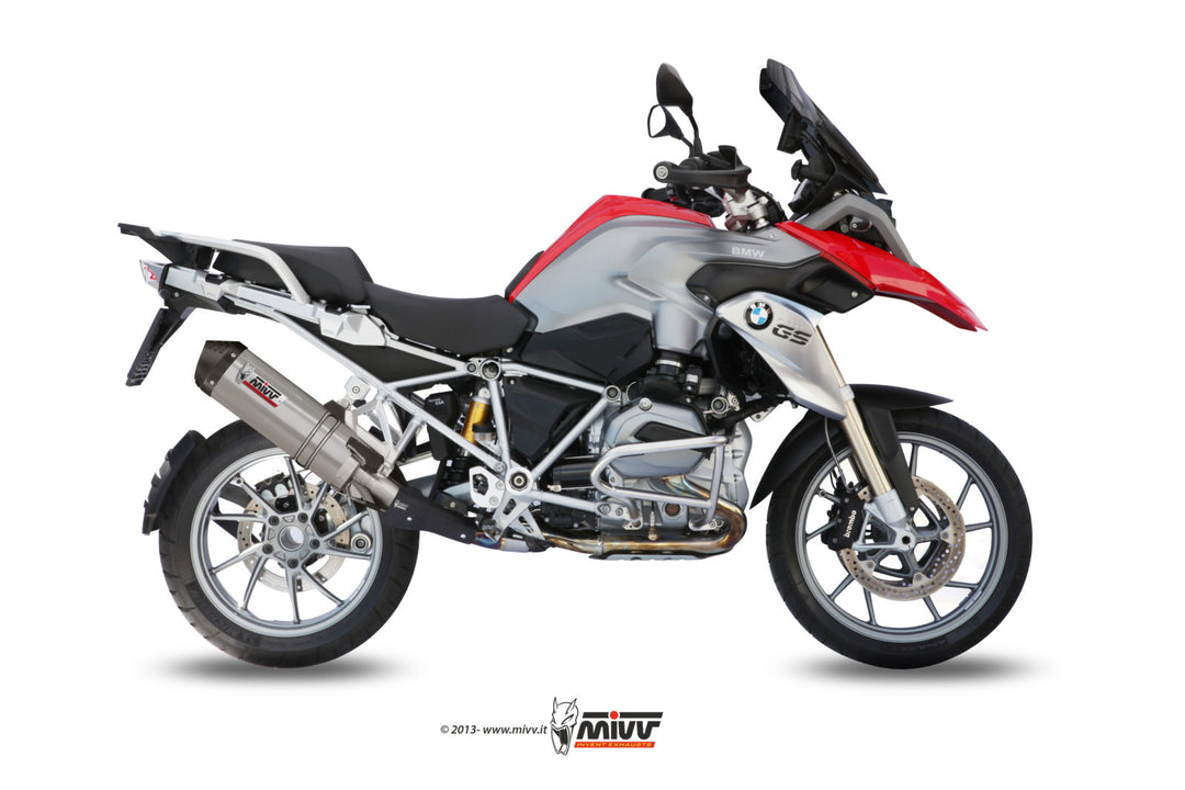 MIVV Speed Edge Black Slip-On Exhaust (B.016.LRB) for 2013-2018 BMW R 1200 GS/Adventure