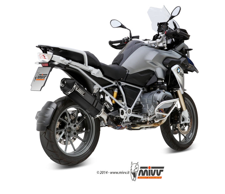 MIVV Speed Edge Black Slip-On Exhaust (B.016.LRB) for 2013-2018 BMW R 1200 GS/Adventure