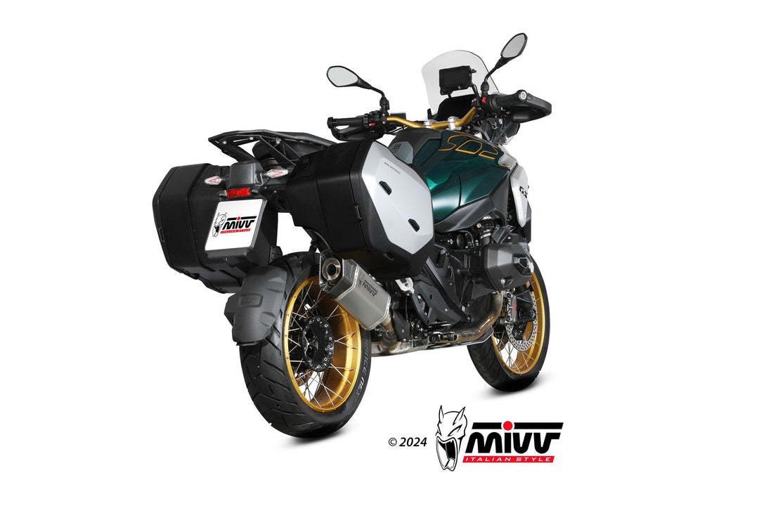 MIVV SR1 Titanium Carbon Tip Slip-On Exhaust (B.042.LR1T) for 2024- BMW R 1300 GS