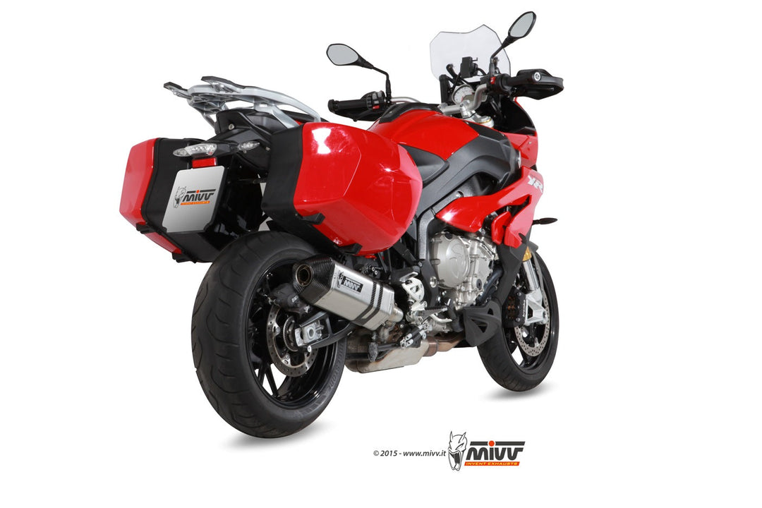 MIVV Speed Edge Stainless Slip-On Exhaust (B.025.LRX) for 2015-2019 BMW S 1000 XR