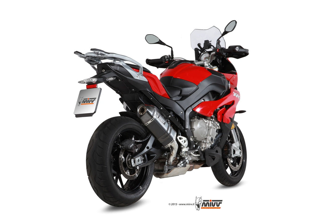 MIVV Speed Edge Black Slip-On Exhaust (B.027.LRB) for 2015-2019 BMW S 1000 XR
