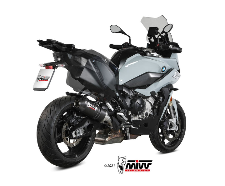 MIVV Oval Carbon Slip-On Exhaust with Carbon Cap (B.039.L3C) for 2020-2022 BMW S 1000 XR