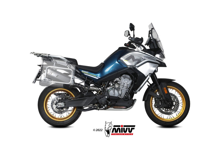 MIVV Speed Edge Black Slip-On Exhaust (CF.001.LRB) for 2025 CFMoto 800MT