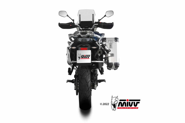 MIVV Speed Edge Black Slip-On Exhaust (CF.001.LRB) for 2025 CFMoto 800MT