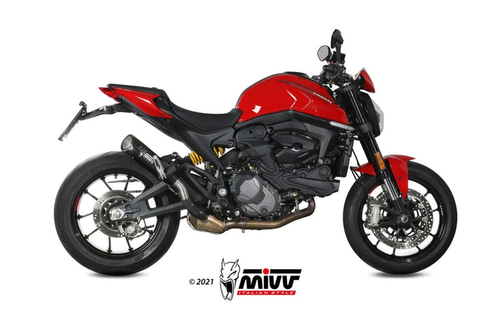 MIVV X-M5 Black Slip-On Exhaust (D.048.LC5B) for 2021-2025 Ducati Monster 937