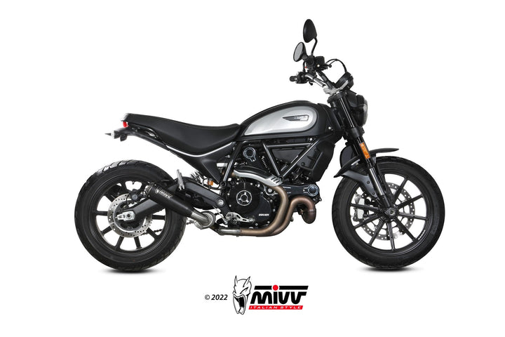 MIVV X-M1 Black Slip-On Exhaust (D.050.LC4B) for 2021-2022 Ducati Scrambler 800