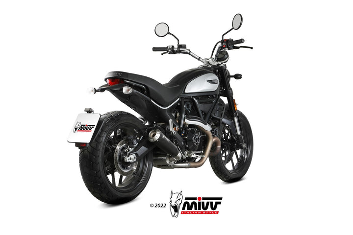 MIVV X-M1 Black Slip-On Exhaust (D.050.LC4B) for 2021-2022 Ducati Scrambler 800