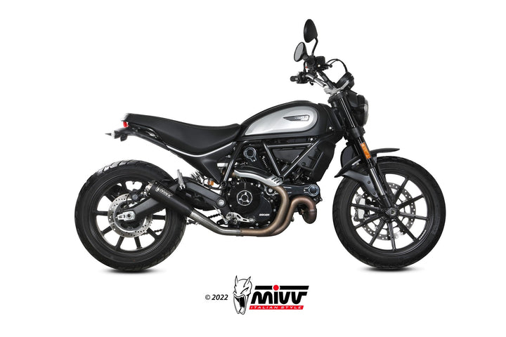 MIVV X-M1 Black Slip-On Exhaust (D.051.SC4B) for 2021-2022 Ducati Scrambler 800