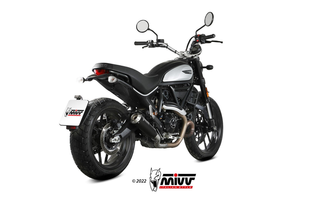 MIVV X-M1 Black Slip-On Exhaust (D.051.SC4B) for 2021-2022 Ducati Scrambler 800