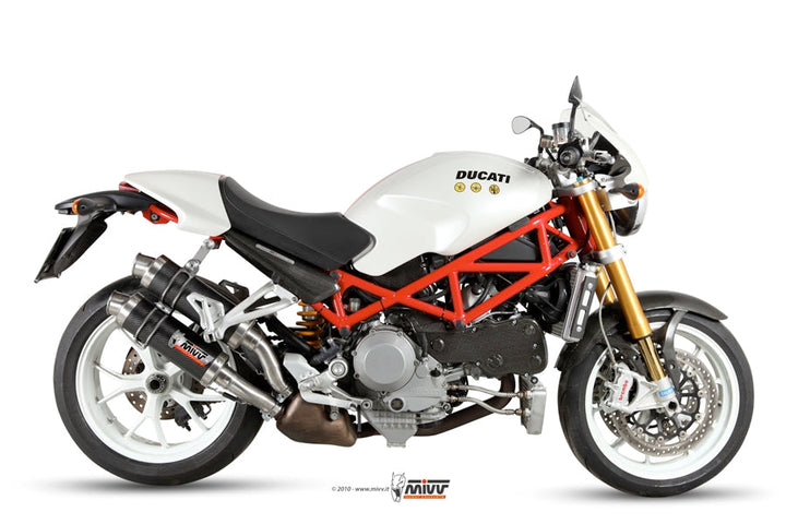 MIVV GP Carbon Slip-On Exhaust (D.020.L2S) for 2006-2008 Ducati Monster S4Rs