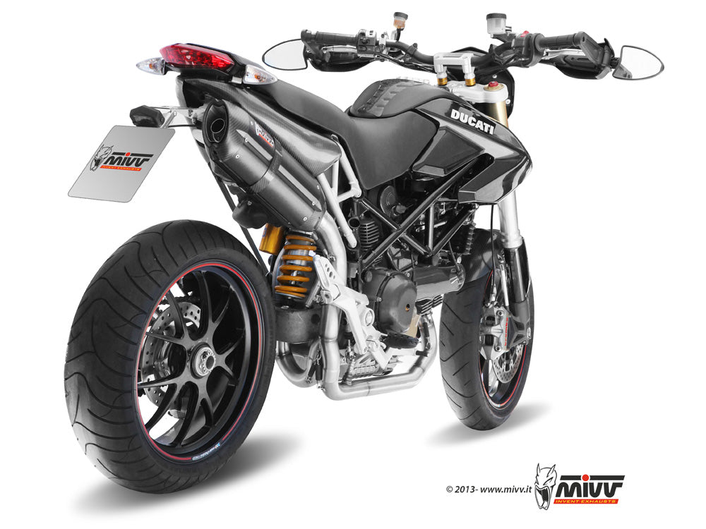 MIVV Suono Black Slip-On Exhaust with Carbon Caps (D.022.L9)