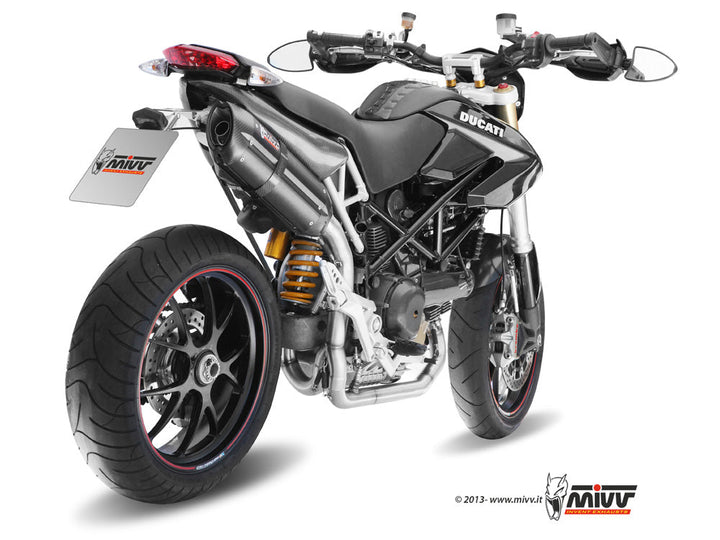 MIVV Suono Black Slip-On Exhaust with Carbon Caps (D.022.L9)