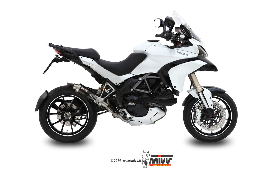 MIVV GP Black Slip-On Exhaust (D.027.LXB) for 2010-2014 Ducati Multistrada 1200