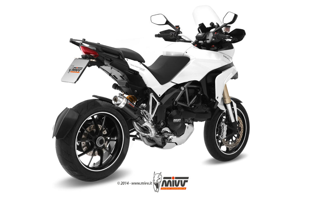 MIVV GP Black Slip-On Exhaust (D.027.LXB) for 2010-2014 Ducati Multistrada 1200