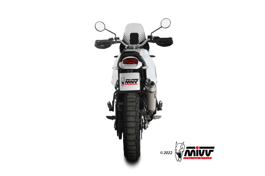 MIVV Dakar Titanium Slip-On Exhaust (D.053.LDKT) for 2022-2024 Ducati DesertX
