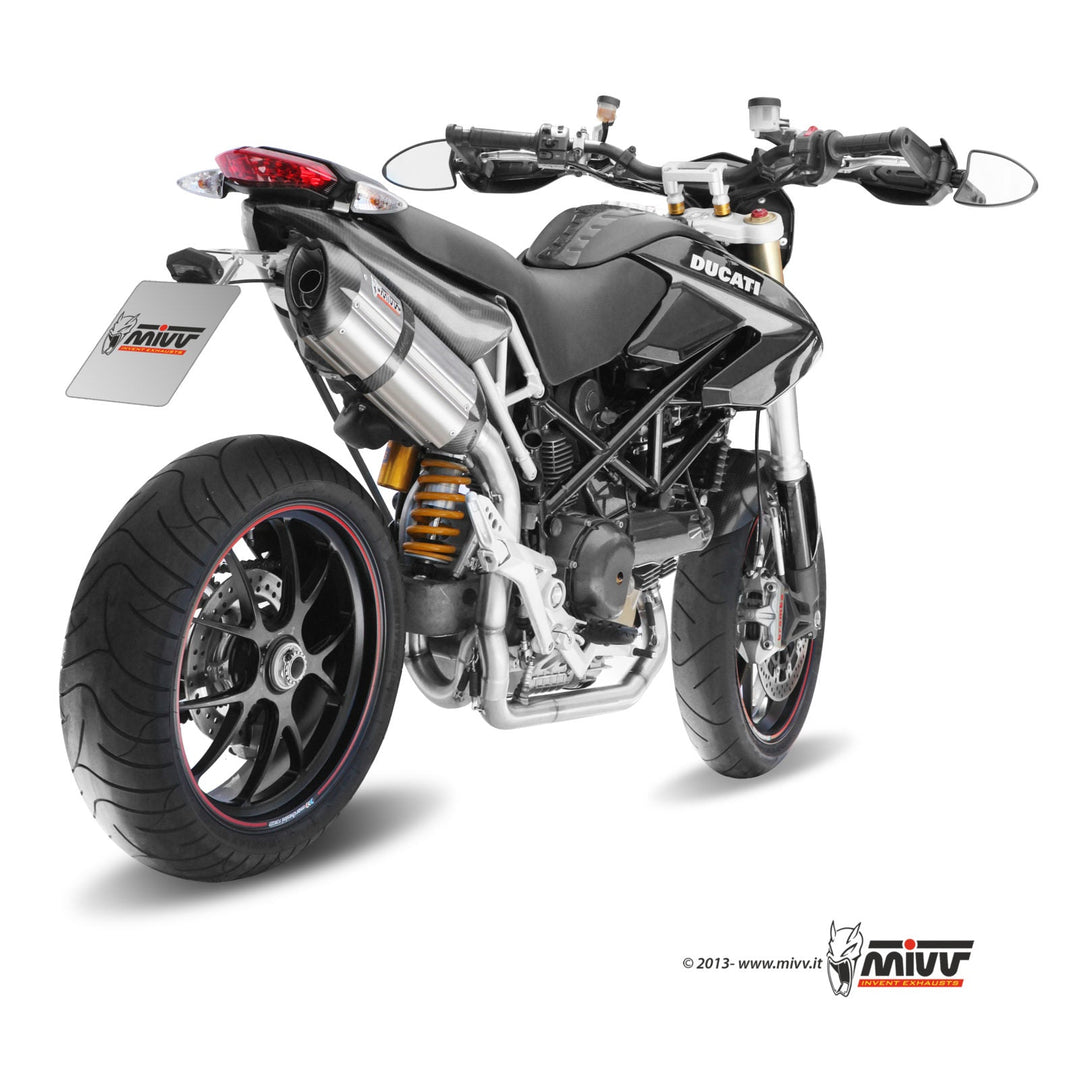 MIVV Suono Stainless Steel Slip-On Exhaust with Carbon Caps (D.022.L7)