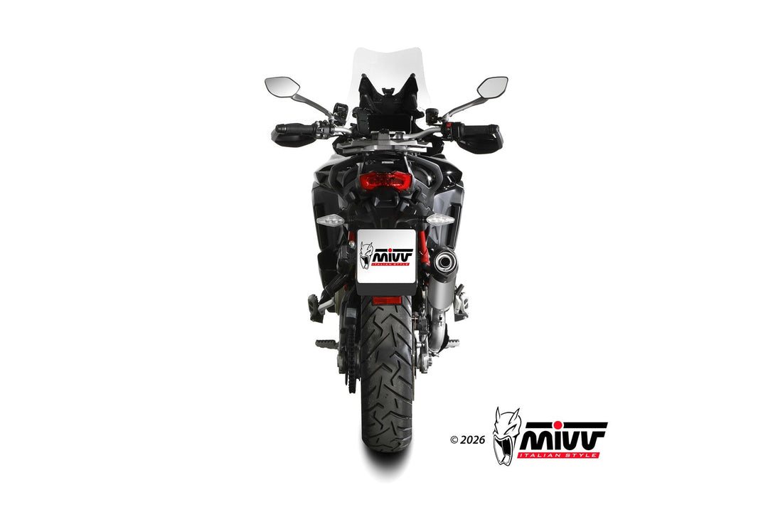 MIVV Titanium Oval Carbon Tip Slip-On Exhaust (D.056.L4C) for 2025-2026 Ducati Multistrada V4