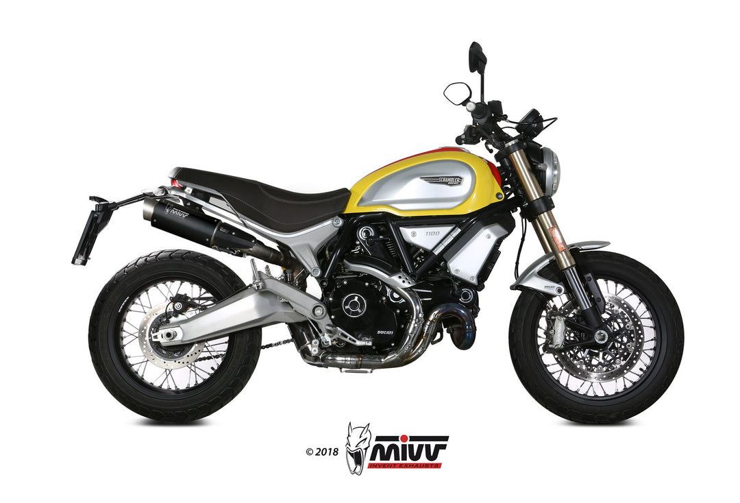 MIVV GPpro Black Slip-On Exhaust (D.038.LXBP) for 2018-2020 Ducati Scrambler 1100