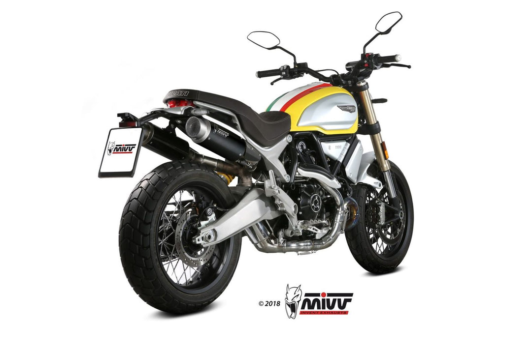 MIVV GPpro Black Slip-On Exhaust (D.038.LXBP) for 2018-2020 Ducati Scrambler 1100