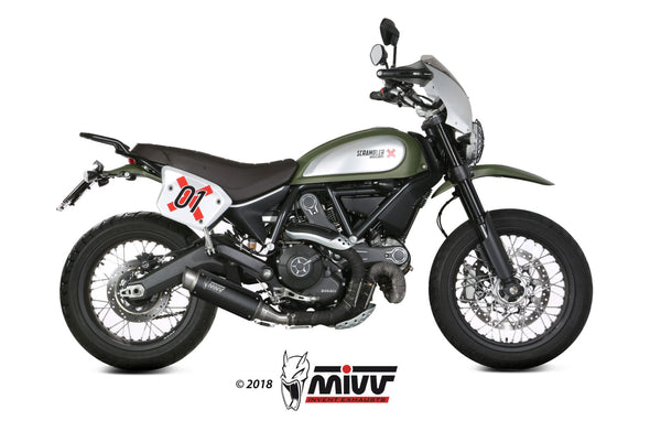 MIVV GPpro Black Slip-On Exhaust (D.035.LXBP) for 2015-2020 Ducati Scrambler 800