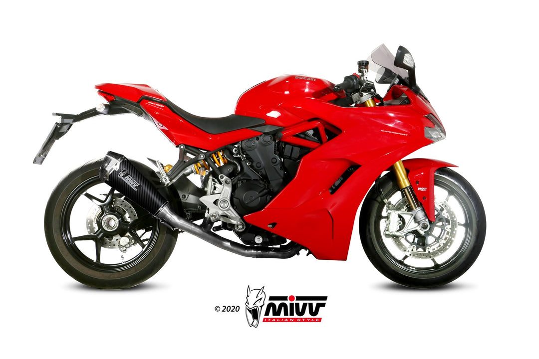 MIVV Delta Race Carbon Slip-On Exhaust (D.044.LDRC) for 2017-2020 Ducati Supersport 939