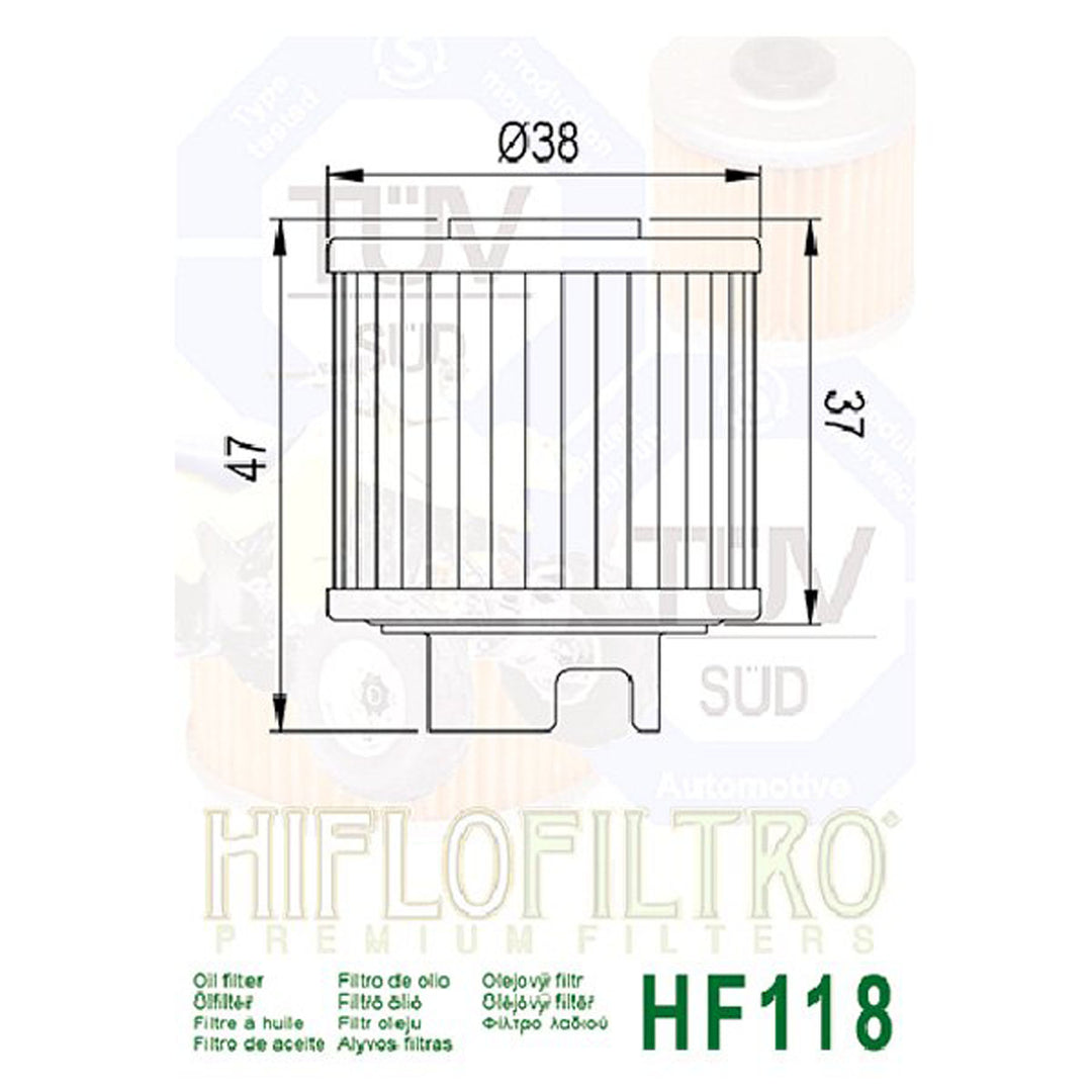 Hiflofiltro Oil Filter — HF118