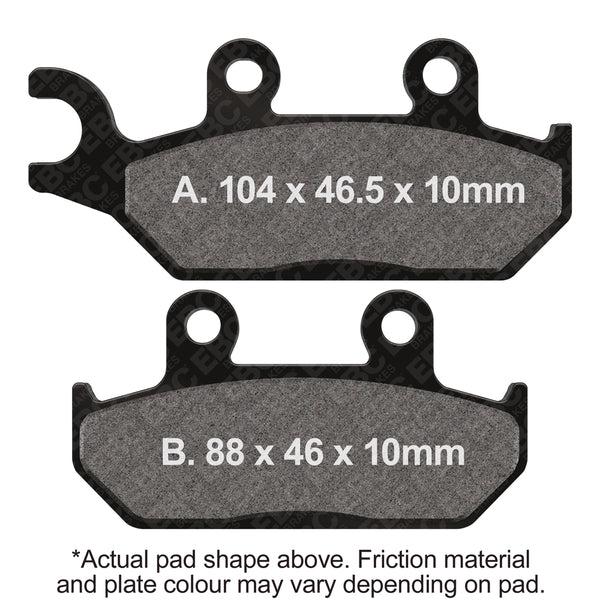 EBC 90-95 Yamaha XT 600 Front Left R Series Sintered Brake Pads Brake Pads — FA172R