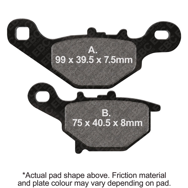 EBC 03-06 Kawasaki KLX 125 L Front Left FA-SFA-X Brake Pads — FA230X