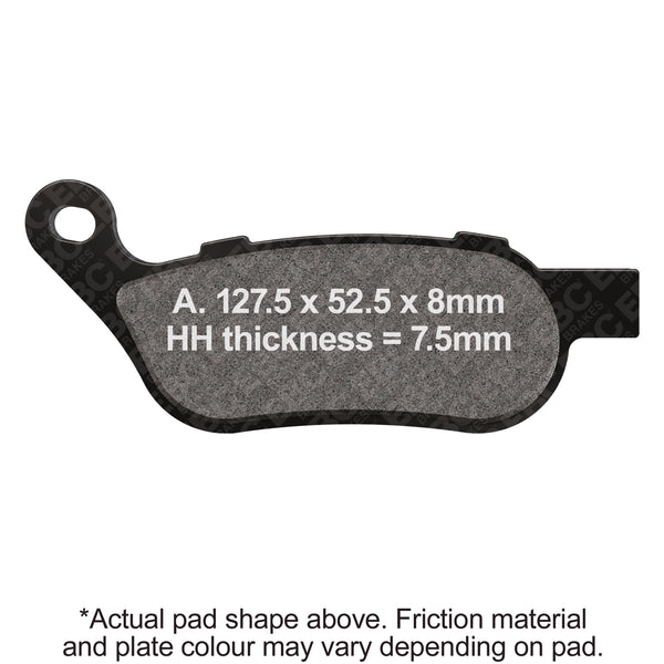 EBC 12-16 Harley-Davidson Dyna FLD Switchback (w/Laced Wheel) Rear Left/Right Sintered HH Brake Pads — EPFA458HH