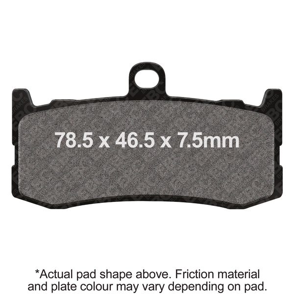 EBC 09-12 Triumph Hinckley Daytona 675 (w/Nissin MB Caliper) Frt Left/Right Sintered HH/R Brake Pads — FA491HH