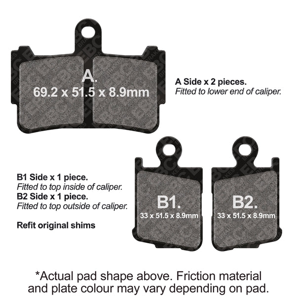 EBC 10-14 Honda VFR 1200 F (Manual Gearbox Model) Front Left/Right Sintered HH Brake Pads — FA499/4HH