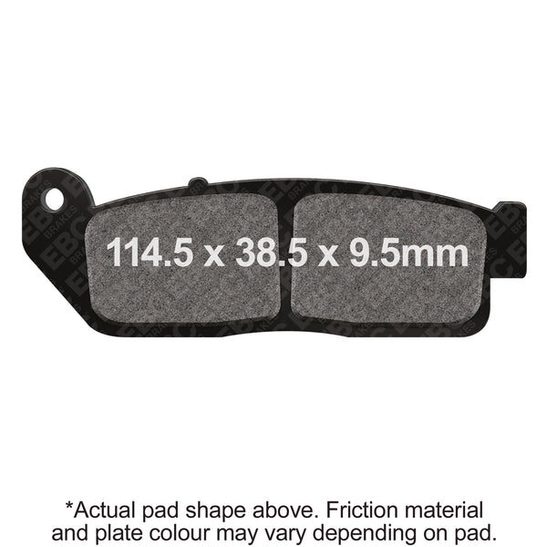 EBC 15-16 Indian Scout (w/Toso Calipers/Cast Wheels) Front Left Sintered HH Brake Pads — FA672HH