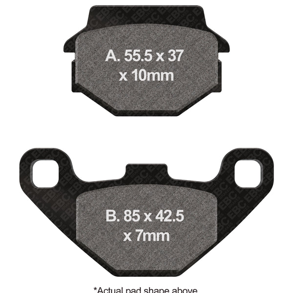 EBC 15-17 Gogoro Electric Scooter Smart Scooter Rear Left FA-SFA-TT-X Brake Pads — SFA67